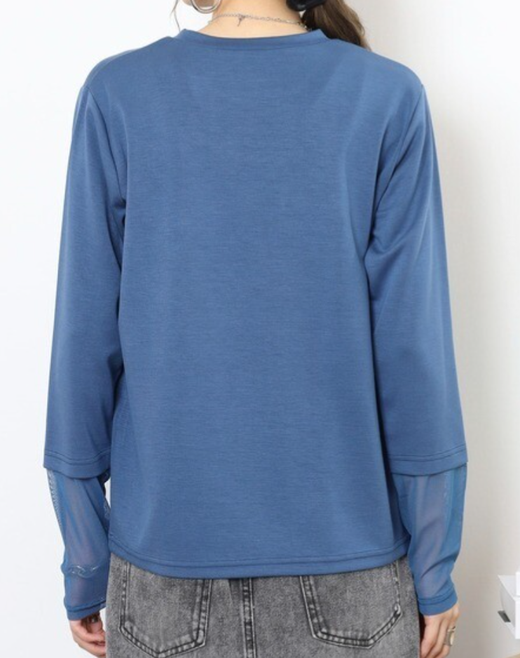 Printed Lace Sleeves Korea