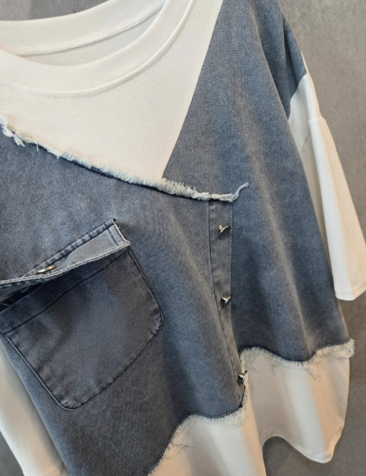 Cotton Rayon Denim Top Korea