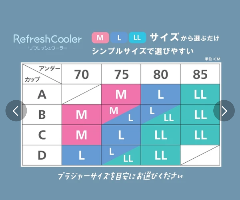 WL Refresh Cooler Bra Japan