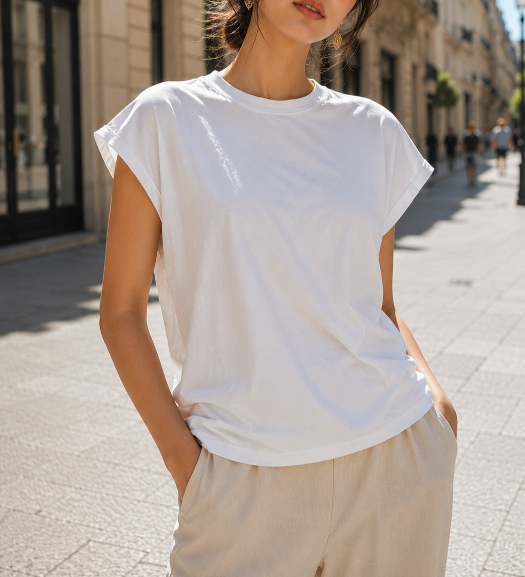 Cotton half sleeves Korea