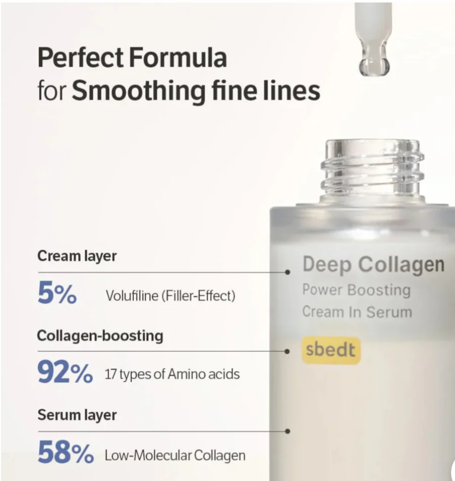 Deep Collegen Power Boosting Cream In Serum Korea
