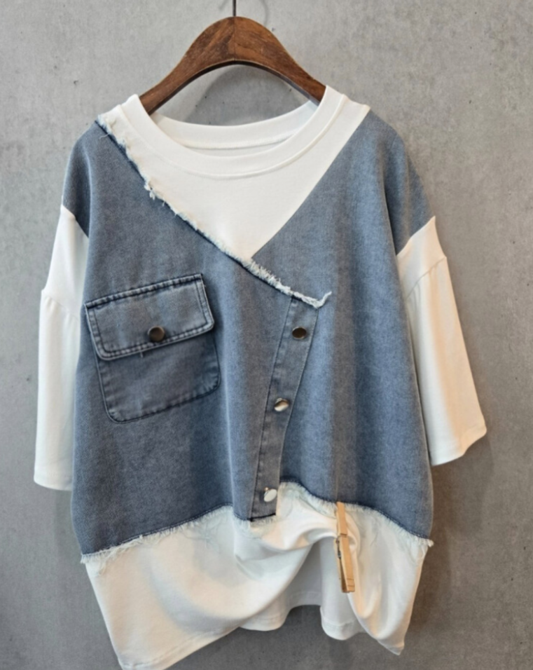 Cotton Rayon Denim Top Korea