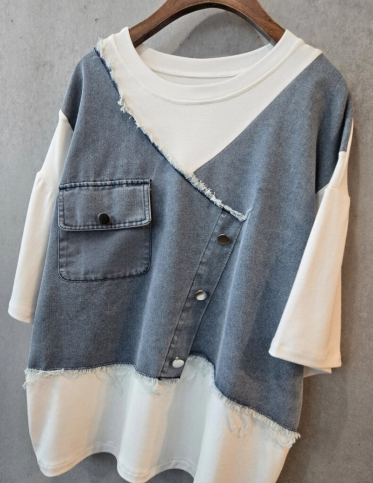 Cotton Rayon Denim Top Korea