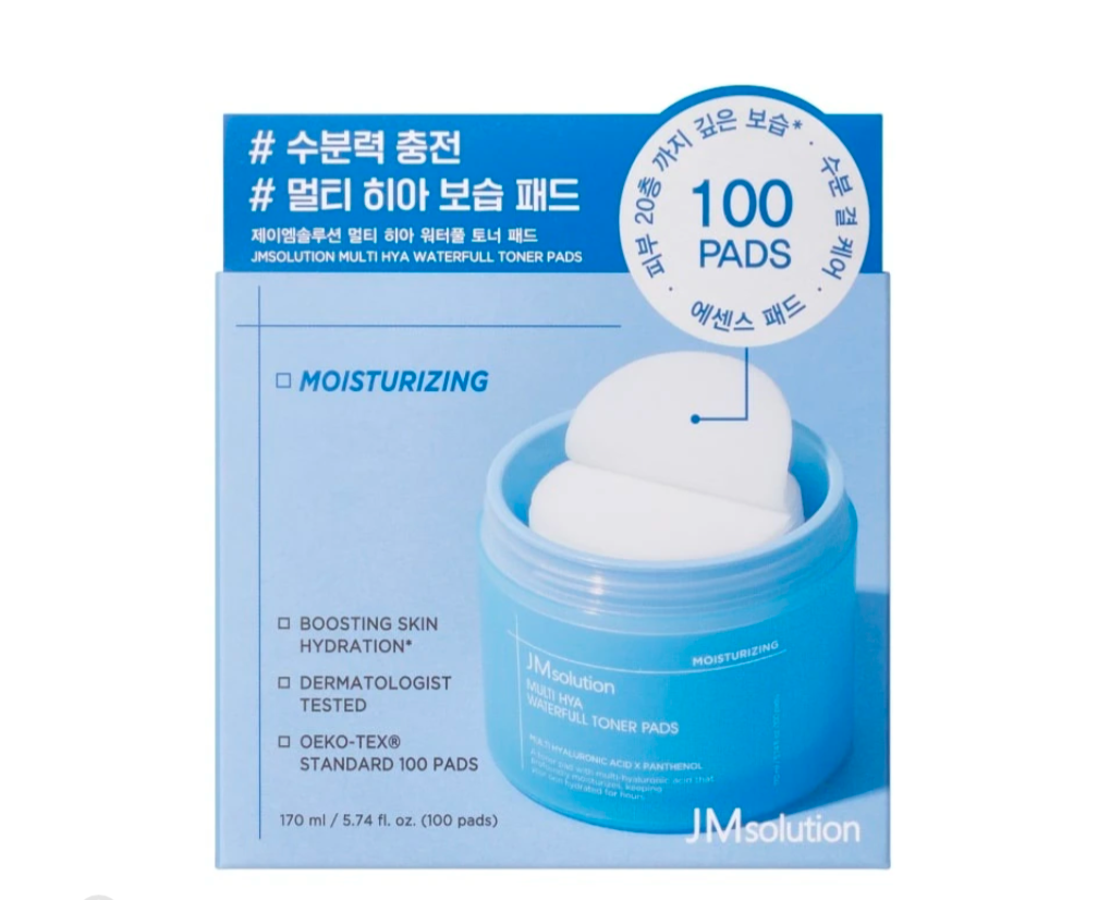 JM SOLUTION MULTI-HYA WATERFULL TONER PADS 100S