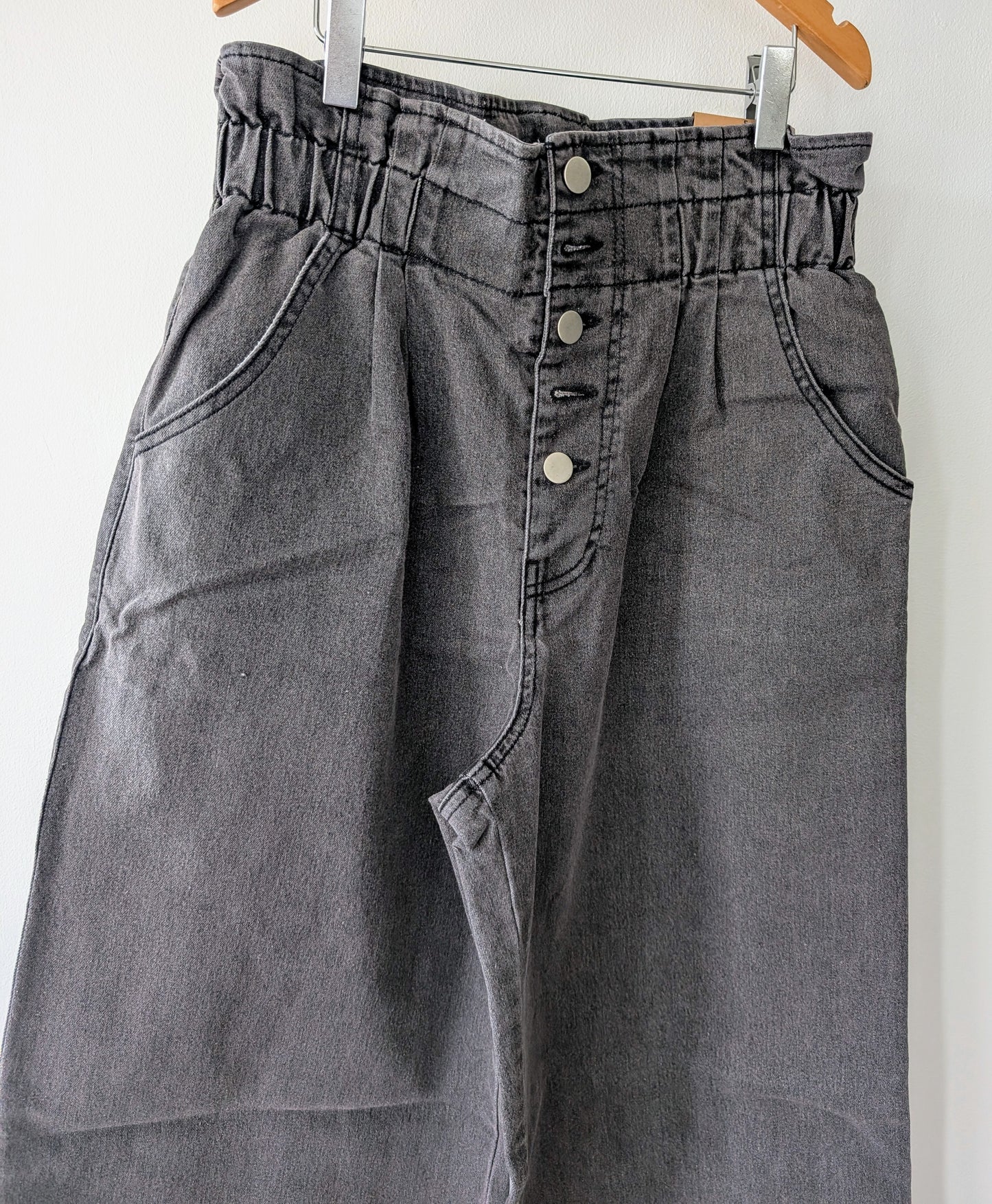 High Waisted Cropped Pants Korea