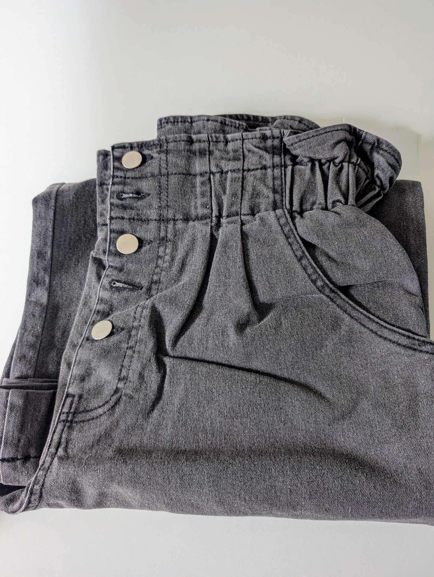 High Waisted Cropped Pants Korea